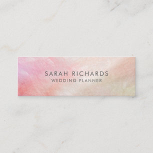 Pretty Coral Pink Mother of Pearl Shell Mini Business Card