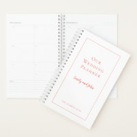 Pretty Coral typography and border Wedding