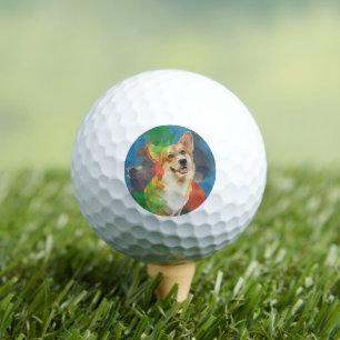 Pretty Corgi. Golf Balls