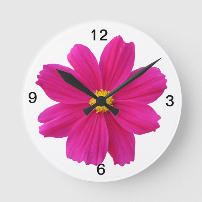pretty cosmos flower round clock (Front)