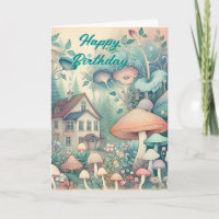 Pretty Cottage Core Whimsical Village Birthday