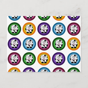 Pretty Cow Circles Postcard