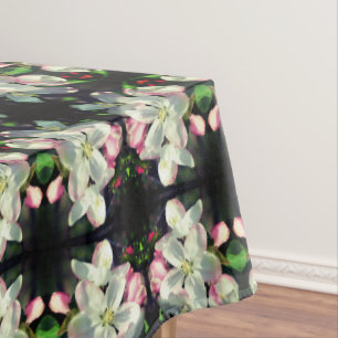 Pretty Crabapple Spring Flower Blossoms Abstract  Tablecloth