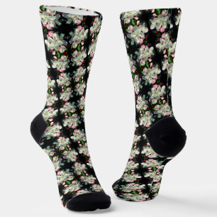 Pretty Crabapple Spring Flower Blossoms Close Up   Socks