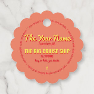 Pretty Cruising Ducks Personalized Favour Tags