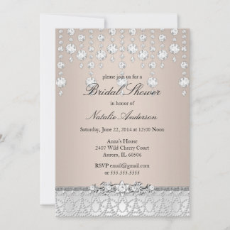 Pretty Crystal Bridal Shower Invitation