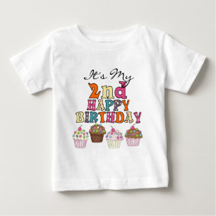 Pretty Cupcakes 2e Anniversaire Tshirts et cadeaux
