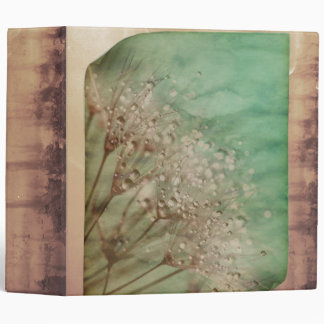 Pretty Curled Pages Dandelion Seeds Parchment Binder
