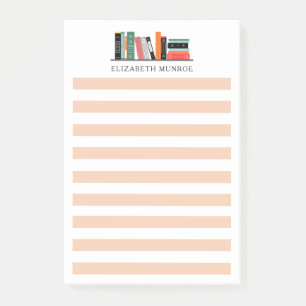 Pretty Custom Name Book Lover Post-it Notes