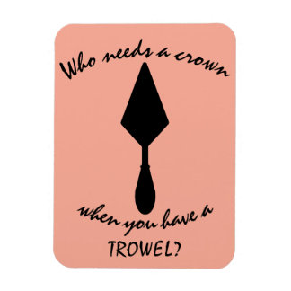 Pretty Custom Pink and Black Archaeologist Trowel  Magnet
