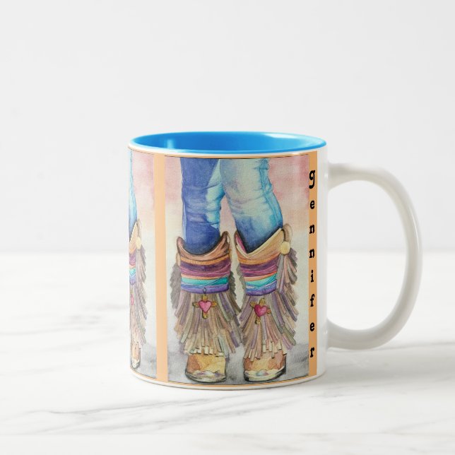 Pretty Custom Southwest Style Boots Coffee Mug (Right)