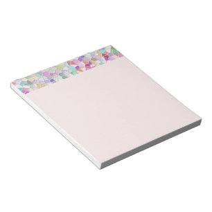 Pretty Cut Glass  Notepad Pink
