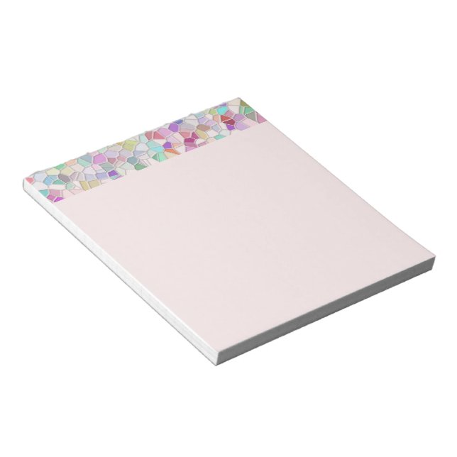 Pretty Cut Glass  Notepad Pink (Angled)