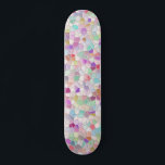 Pretty Cut Glass Skateboard<br><div class="desc">Delicate pastel colours mixed in a mosaic.</div>