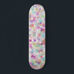 Pretty Cut Glass Skateboard<br><div class="desc">Delicate pastel colours mixed in a mosaic.</div>