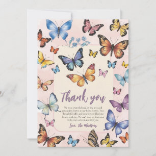 Pretty cute butterfly baby shower thank you cards