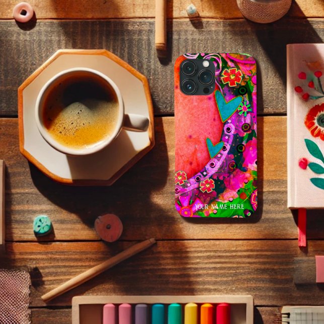 Pretty Cute Hearts Flowers Inspirivity Customized Case-Mate iPhone Case (Creator Uploaded)