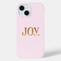 Pretty Cute Pink With Faux Gold Glitter Joy