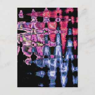 Pretty Cute Purple Ash Grey and Black Watercolors  Postcard