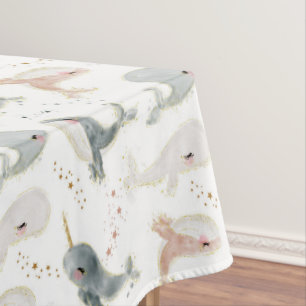 Pretty Cute Whale Ocean Sea Kids Party Favour Deco Tablecloth