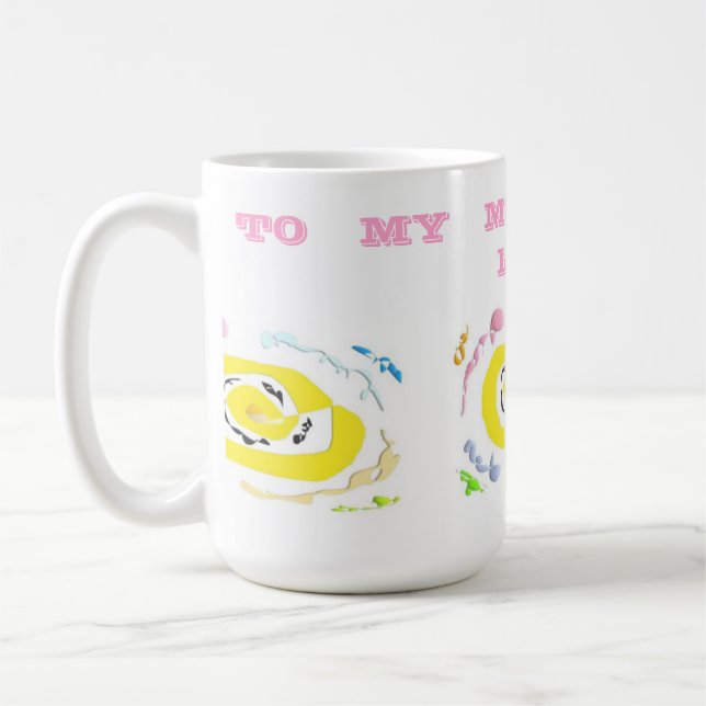 Pretty cute yellow flower type patterns coffee mug (Left)