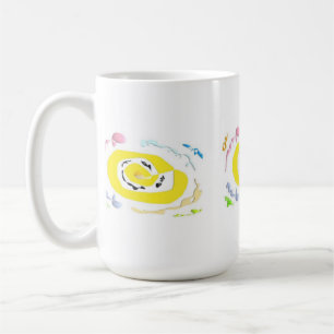 Pretty cute yellow flower type patterns coffee mug