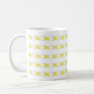 Pretty cute yellow flower type patterns coffee mug