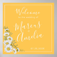 Pretty daffodil yellow & White Daisies Wedding 