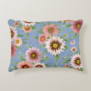 Pretty Daisies Floral Botanical Design Accent Pillow