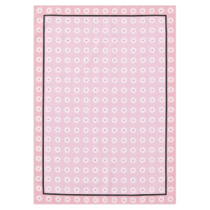 Pretty Daisies, French pinks and black border Tablecloth