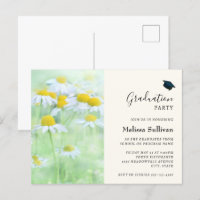 Pretty Daisies in a Field Graduation Invitation