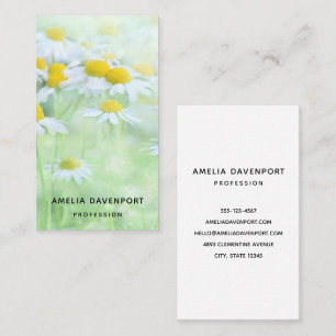 Pretty Daisies in a Field Photograph Business Card