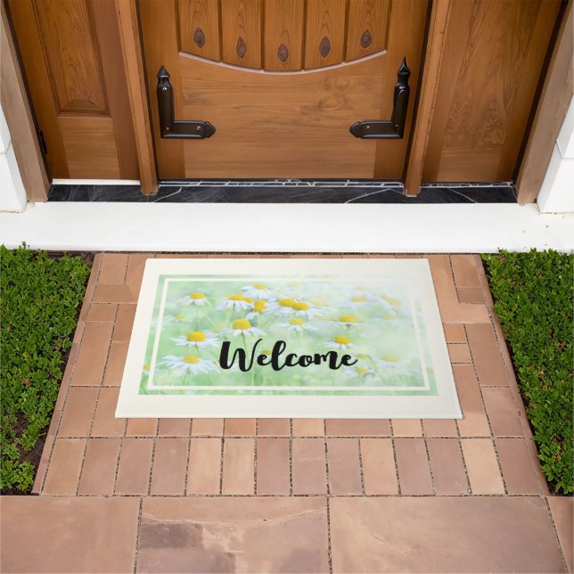 Pretty Daisies in a Field Welcome Doormat (Outdoor)