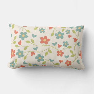 Pretty Daisies In Multi Colours Lumbar Pillow
