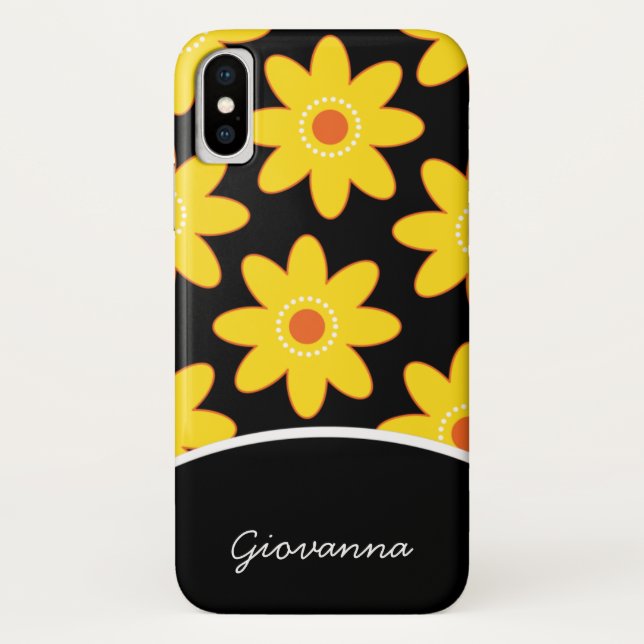 Pretty Daisies Personalized Cell Phone Case (Back)