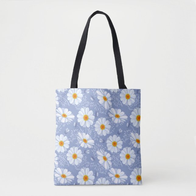 Pretty Daisy All-Over-Print Tote Bag (Front)