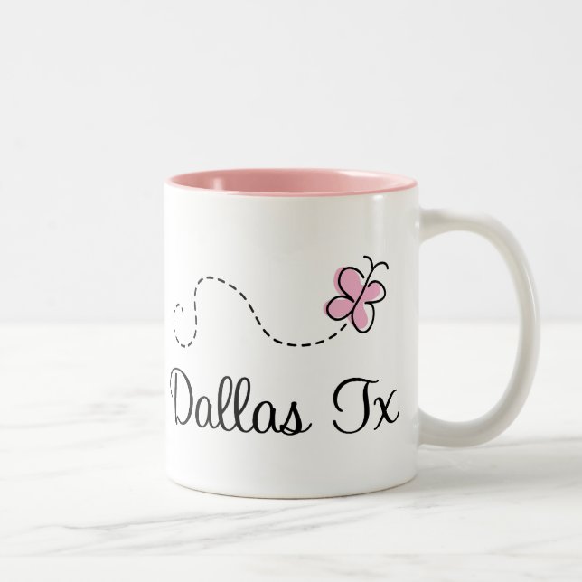 Pretty Dallas Texas T-shirt Two-Tone Coffee Mug (Right)