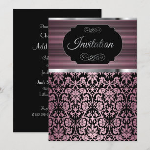 Pretty Damask Party Celebration Invitation