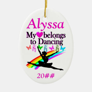 PRETTY DANCER PERSONALIZED ORNAMENT