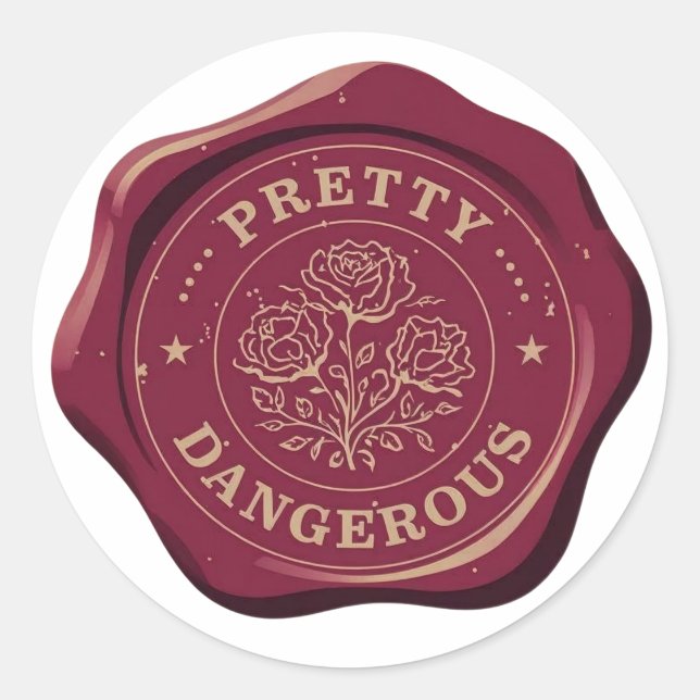 pretty dangerous seal wax sticker | historical man (Front)