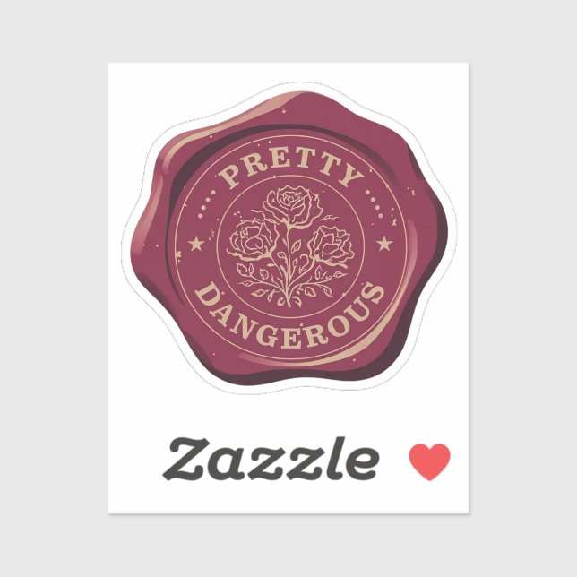 pretty dangerous seal wax sticker | historical man (Feuille)