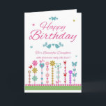 Pretty Daughter Birthday Card With Butterflies<br><div class="desc">A simplistic to the point pretty birthday greeting card with delicate elements and nice verse for your loved one</div>
