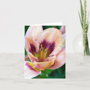 PRETTY DAY LILY/ MAUVE AND YELLOW COLORS CARD