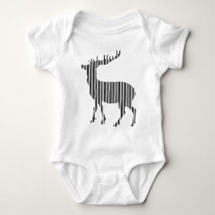Pretty deer pattern baby bodysuit