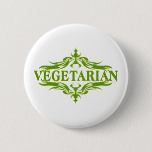 Pretty Design for Vegetarian 2 Inch Round Button