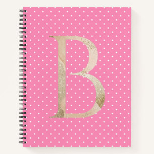 Pretty design polka dot pattern l Girly pink Notebook