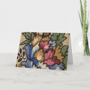 Pretty Detail from Antique Wallpaper Thank You Card