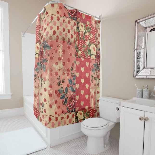 Pretty Distressed Look Vintage Shabby Chic Floral  (In Situ)