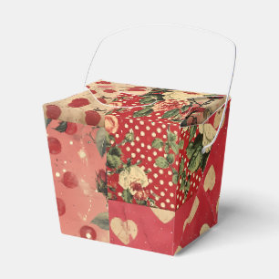 Pretty Distressed Look Vintage Shabby Chic Floral Favor Box