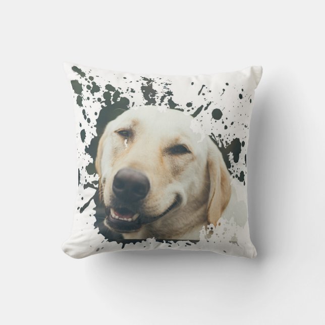Pretty Dog Throw Pillow (Front)